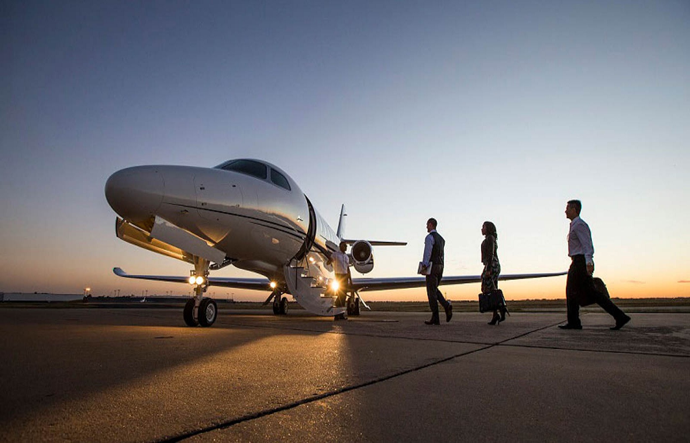 Chartering a private jet